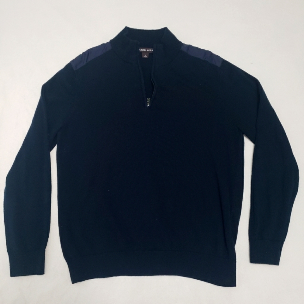 Michael Kors • Long Sleeve Sweater/Pullover • 1/4 Zipper • Navy • Large